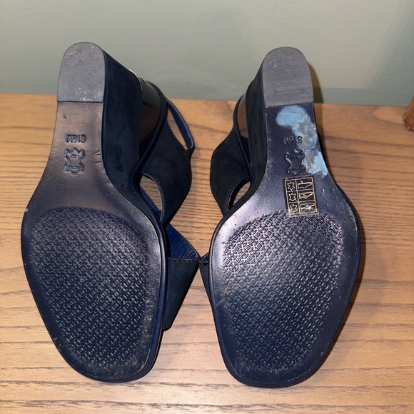 Criss Cross Tory Burch Gabrielle Wedge Sandals - Picture 8 of 10
